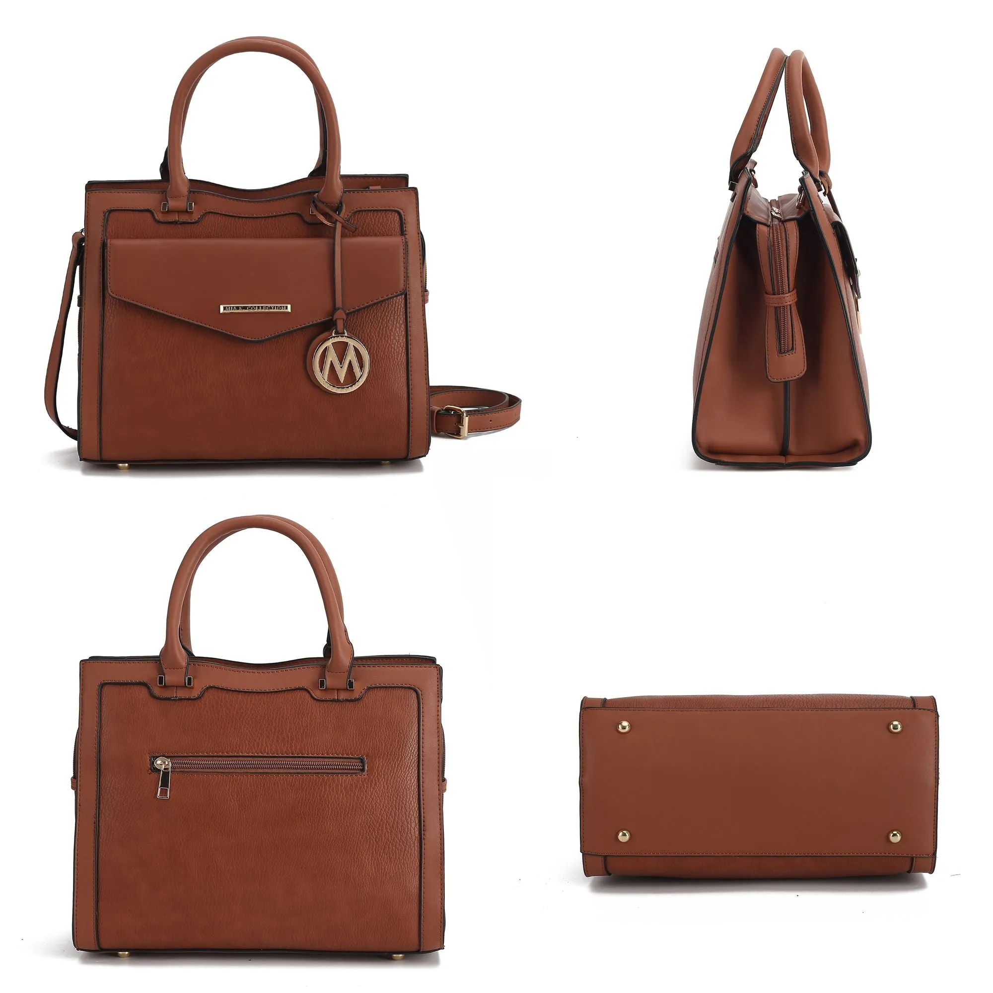 MKF Collection Alyssa Satchel Handbag Vegan Leather Women by Mia k