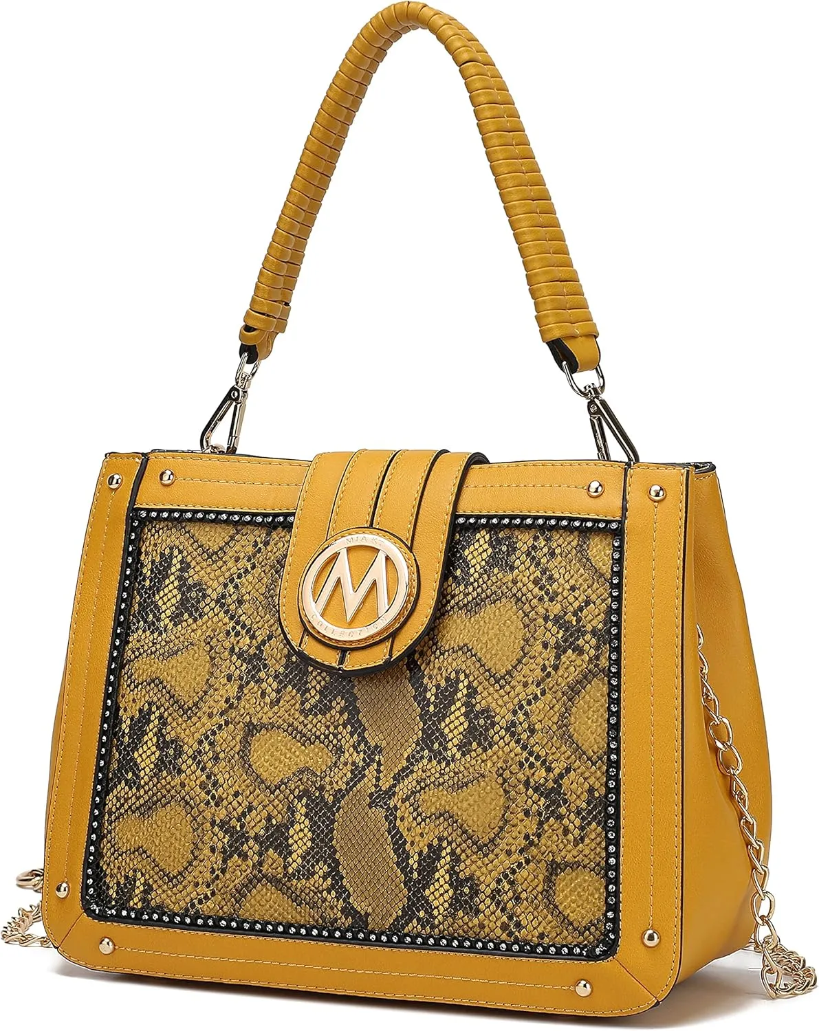 MKF Collection Crossbody Bag for Women, Vegan Leather Satchel Bags Top Handle Shoulder Bag Handbag Purse by Mia K