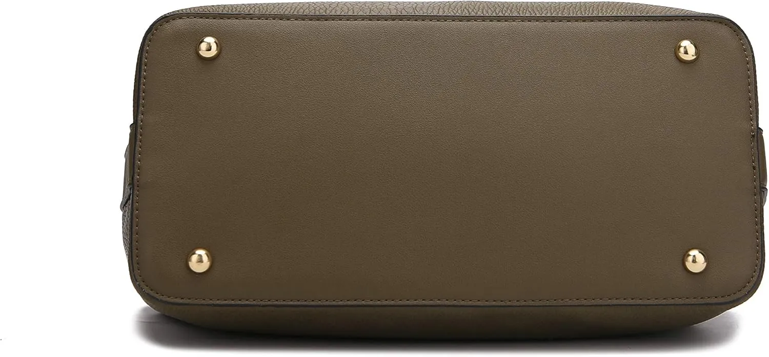 MKF Collection Satchel Bag for Women with Wristlet Wallet, Vegan Leather Top Handle Shoulder Bag Handbag Purse by Mia K