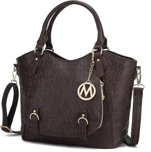 MKF Collection Shoulder Bag for Women, PU Leather Pocketbook Top-Handle Crossbody Purse Tote Satchel Handbag By Mia K