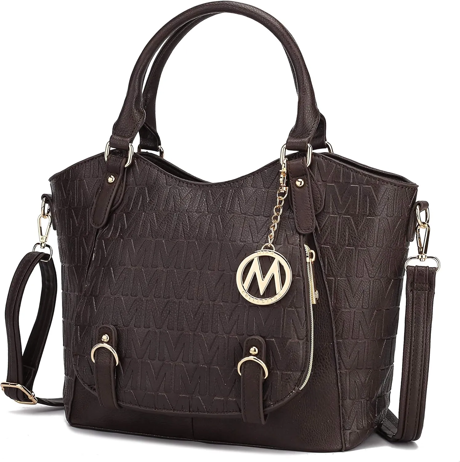 MKF Collection Shoulder Bag for Women, PU Leather Pocketbook Top-Handle Crossbody Purse Tote Satchel Handbag By Mia K