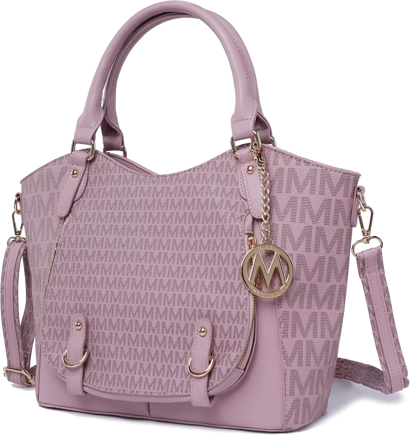 MKF Collection Shoulder Bag for Women, PU Leather Pocketbook Top-Handle Crossbody Purse Tote Satchel Handbag By Mia K