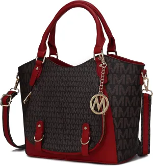 MKF Collection Shoulder Bag for Women, PU Leather Pocketbook Top-Handle Crossbody Purse Tote Satchel Handbag By Mia K