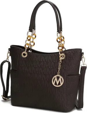 MKF Collection Shoulder Bag for Women, PU Leather Pocketbook Top-Handle Crossbody Purse Tote Satchel Handbag