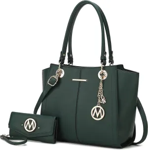 MKF Collection Tote Bag for Women, Vegan Leather Satchel Wristlet wallet Shoulder bag Top-Handle Hobo Purse Handbag by Mia k