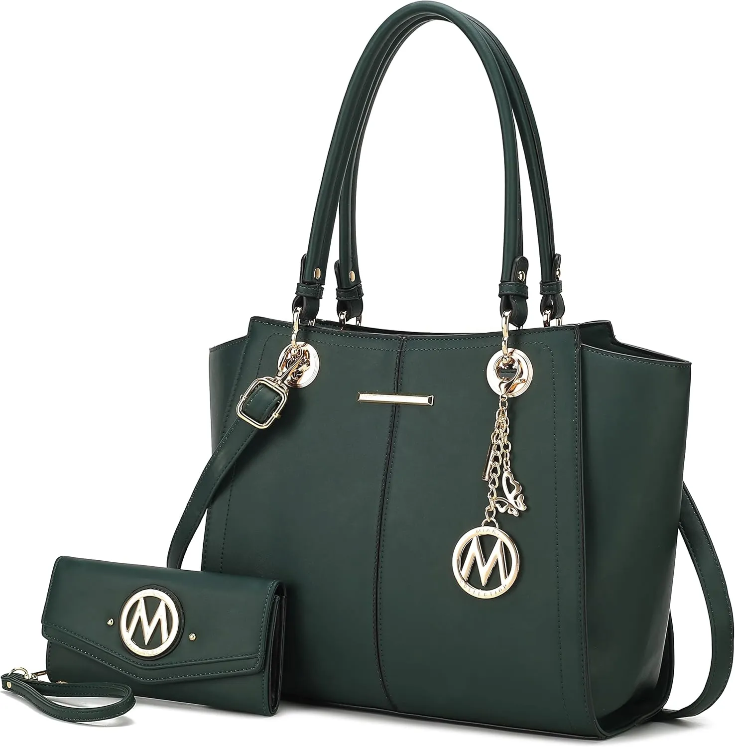 MKF Collection Tote Bag for Women, Vegan Leather Satchel Wristlet wallet Shoulder bag Top-Handle Hobo Purse Handbag by Mia k