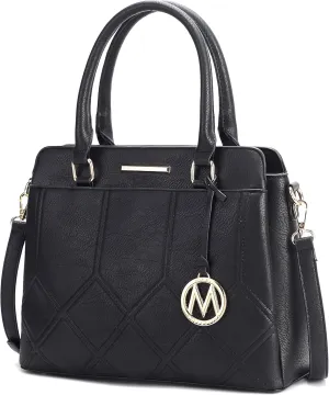 MKF Collection Tote Bag for Women, Vegan Leather Top-Handle Satchel Handbag Crossbody Purse