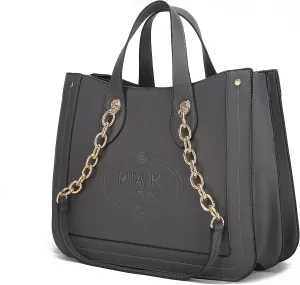 MKF Collection Tote Bag for Women, Vegan Leather Top-Handle Shoulder bag Purse Tote Satchel Handbag