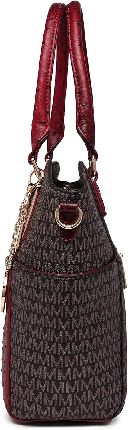 MKF Collection Tote Satchel Handbag for Women: PU Leather Shoulder Bag – Top-Handle Purse, Ladies Pocketbook By Mia K
