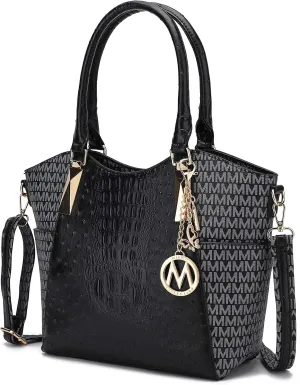 MKF Collection Tote Satchel Handbag for Women: PU Leather Shoulder Bag – Top-Handle Purse, Ladies Pocketbook By Mia K