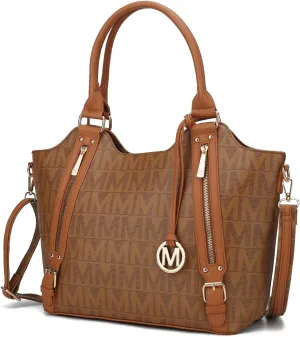 MKF Collection Tote Satchel Handbag for Women: PU Leather Shoulder Bag – Top-Handle Purse, Ladies Pocketbook By Mia K
