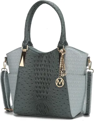 MKF Collection Tote Satchel Handbag for Women: PU Leather Shoulder Bag – Top-Handle Purse, Ladies Pocketbook By Mia K