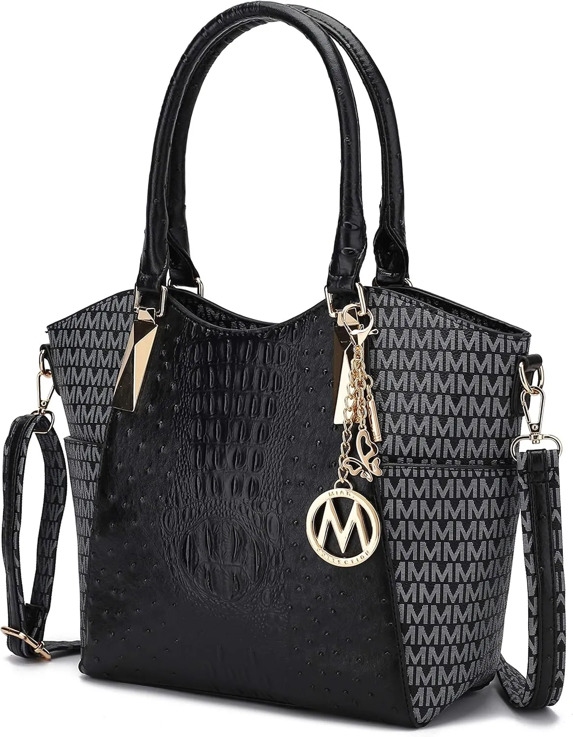 MKF Collection Tote Satchel Handbag for Women: PU Leather Shoulder Bag – Top-Handle Purse, Ladies Pocketbook By Mia K