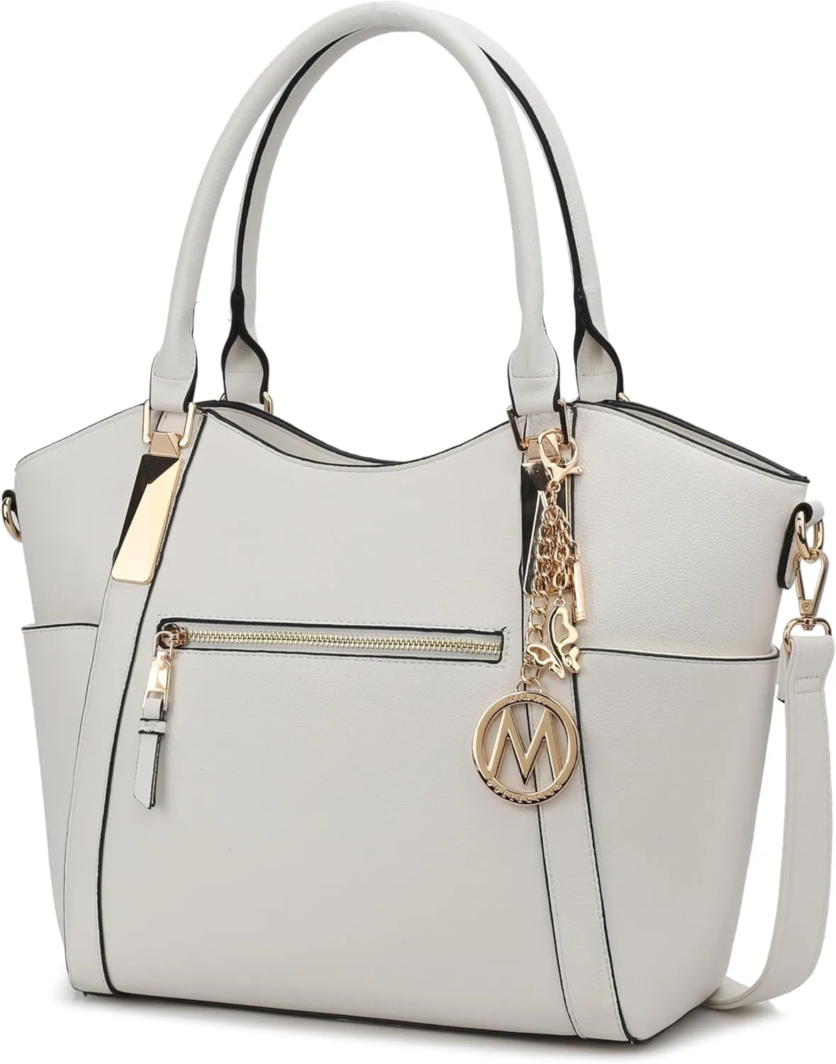 MKF Collection Tote Satchel Handbag for Women: PU Leather Shoulder Bag – Top-Handle Purse, Ladies Pocketbook By Mia K