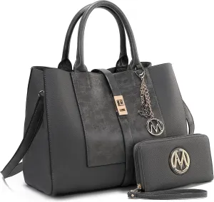 MKF Collection Women's Tote Bag with Wristlet Wallet, Vegan Leather Satchel Handbag by Mia K