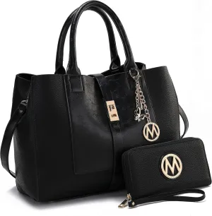 MKF Collection Women's Tote Bag with Wristlet Wallet, Vegan Leather Satchel Handbag by Mia K