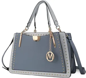 MKF Crossbody Satchel Bags for Women – PU Leather Shoulder Pocketbook Handbag – Lady Top Handle Tote Purse