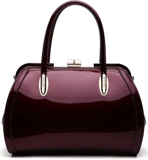 MKF Crossbody Satchel Shoulder Bags for Women - Patent PU Leather Handbag Purse - Marlene Lady Fashion Pocketbook