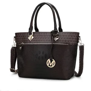MKF Crossbody Shoulder Bag for Women – PU Leather Top Handle Pocketbook – Roomy Tote Satchel Handbag Purse M Charm