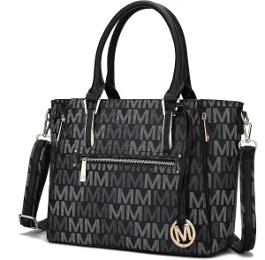 MKF Crossbody Shoulder Bag for Women – PU Leather Top Handle Pocketbook – Roomy Tote Satchel Handbag Purse M Charm