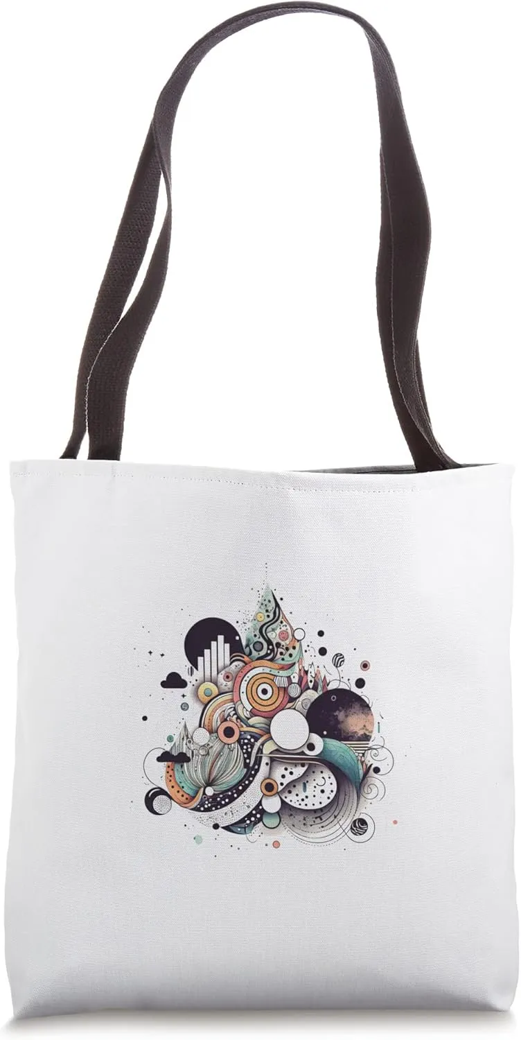 Modern Art Design AI Generated Tote Bag