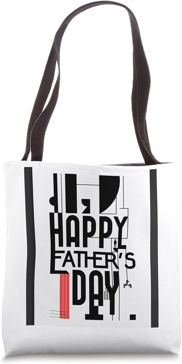 Modern Minimalist, Happy Father’s Day, Typography Design Tote Bag