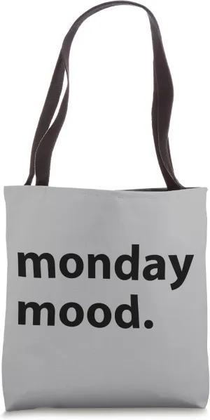 Monday Mood, Minimalist Design Tote Bag