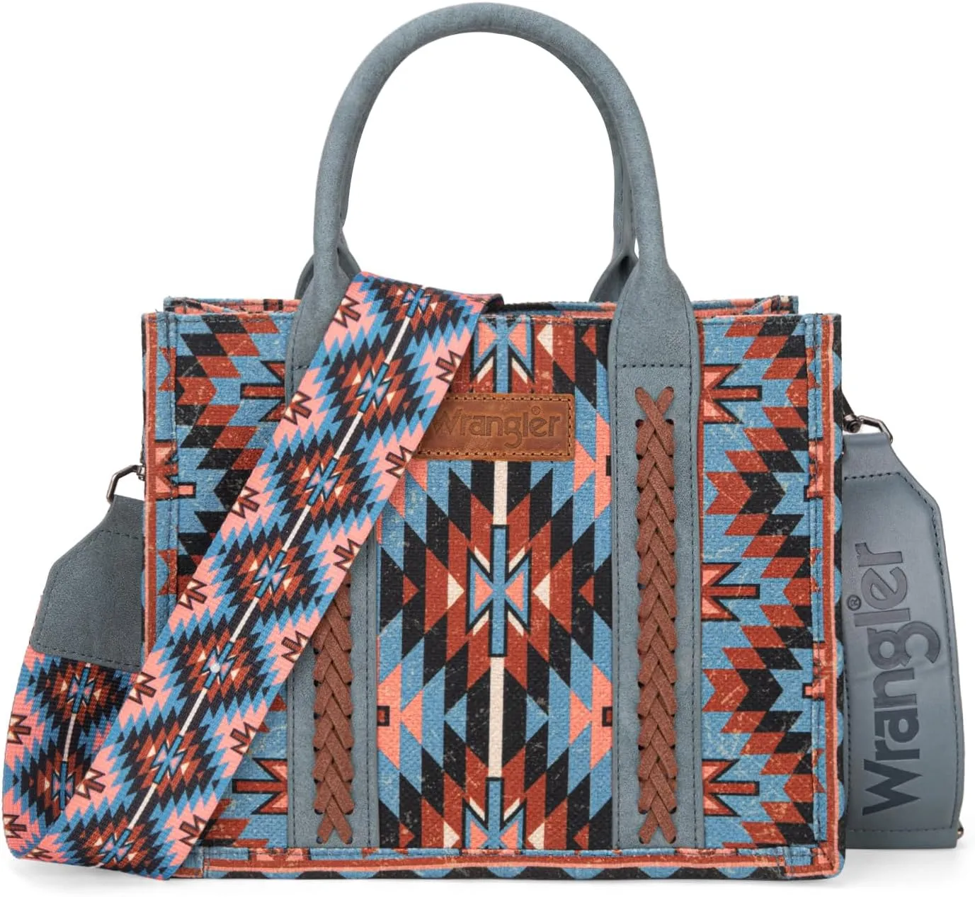 Montana West X Wrangler Tote Bag for Women Boho Aztec Shoulder Purse Top Handle Satchel Handbag