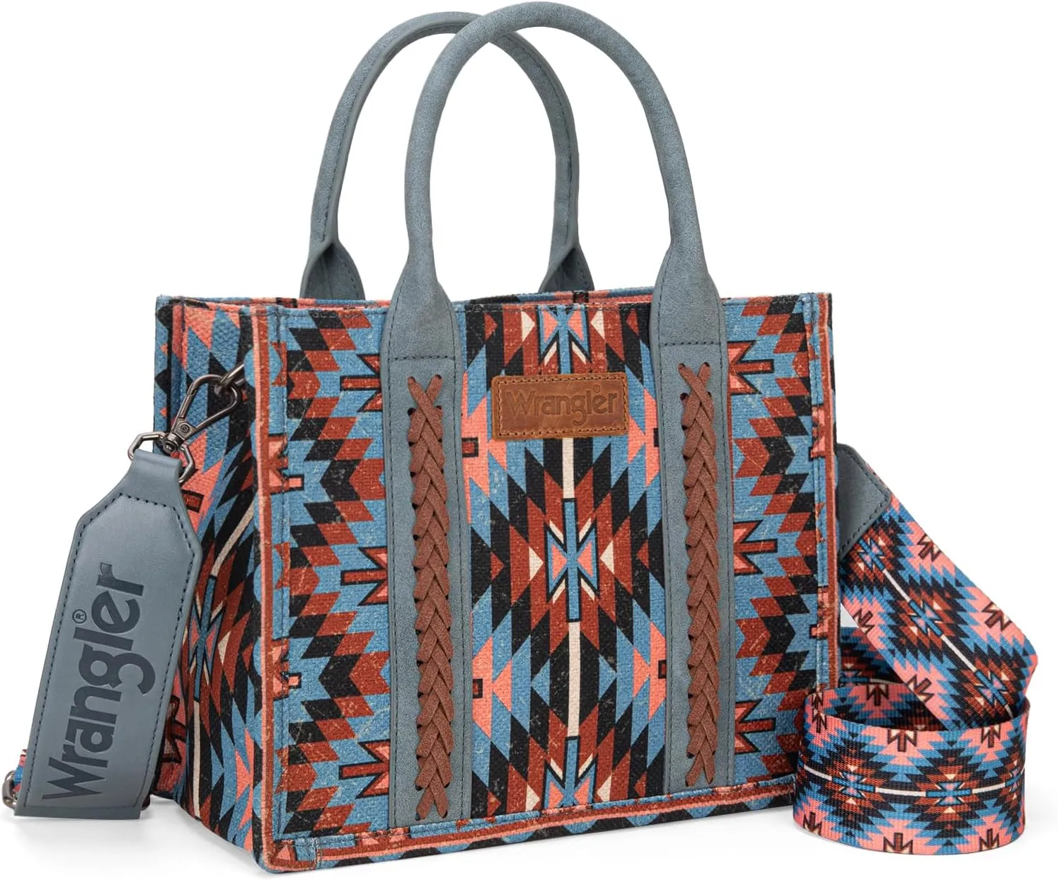 Montana West X Wrangler Tote Bag for Women Boho Aztec Shoulder Purse Top Handle Satchel Handbag