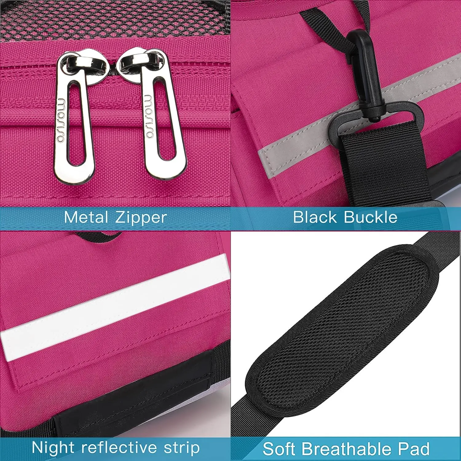 MOSISO Bike Rack Bag, Waterproof Bicycle Trunk Pannier Rear Seat Pouch Cycling Bike Carrier Backseat Storage Luggage Saddle Shoulder Bag