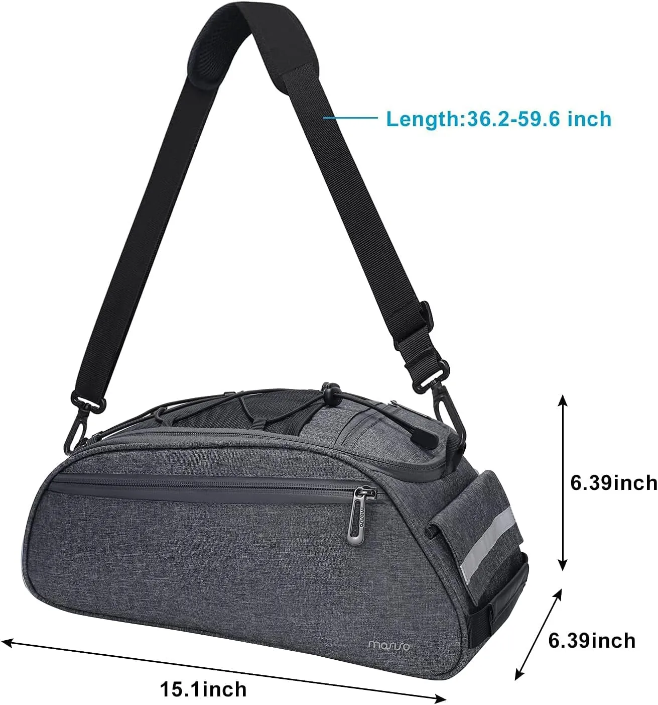MOSISO Bike Rack Bag, Waterproof Bicycle Trunk Pannier Rear Seat Pouch Cycling Bike Carrier Backseat Storage Luggage Saddle Shoulder Bag