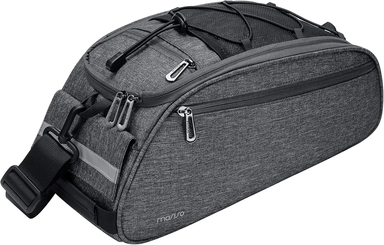 MOSISO Bike Rack Bag, Waterproof Bicycle Trunk Pannier Rear Seat Pouch Cycling Bike Carrier Backseat Storage Luggage Saddle Shoulder Bag