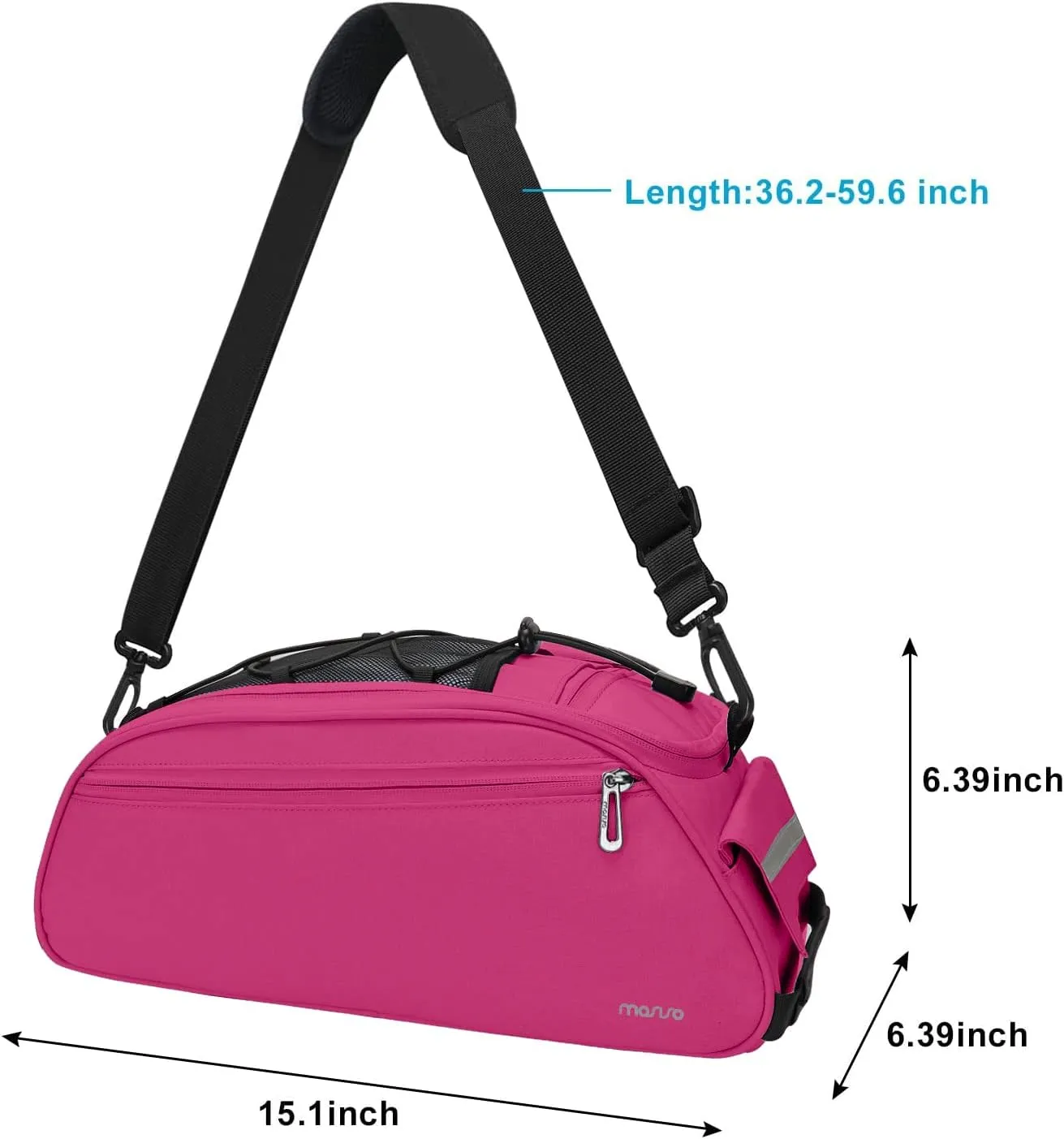 MOSISO Bike Rack Bag, Waterproof Bicycle Trunk Pannier Rear Seat Pouch Cycling Bike Carrier Backseat Storage Luggage Saddle Shoulder Bag