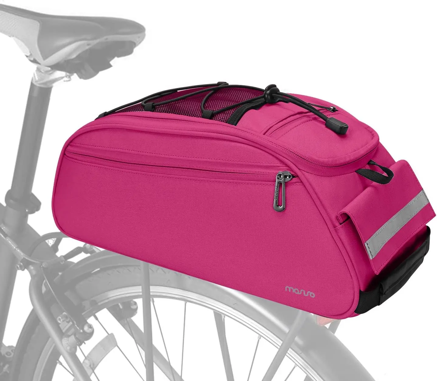 MOSISO Bike Rack Bag, Waterproof Bicycle Trunk Pannier Rear Seat Pouch Cycling Bike Carrier Backseat Storage Luggage Saddle Shoulder Bag
