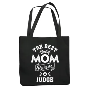 Mothers Day Gift for Judge Mom Best Kind of Mom Raises a Judge Navy Black Multicolor Canvas Tote Bag