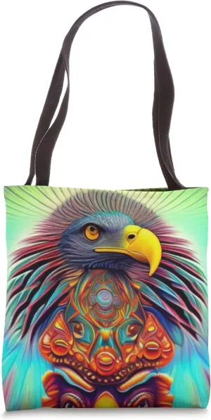 Mountain Eagle Unique AI Generated Art Tote Bag