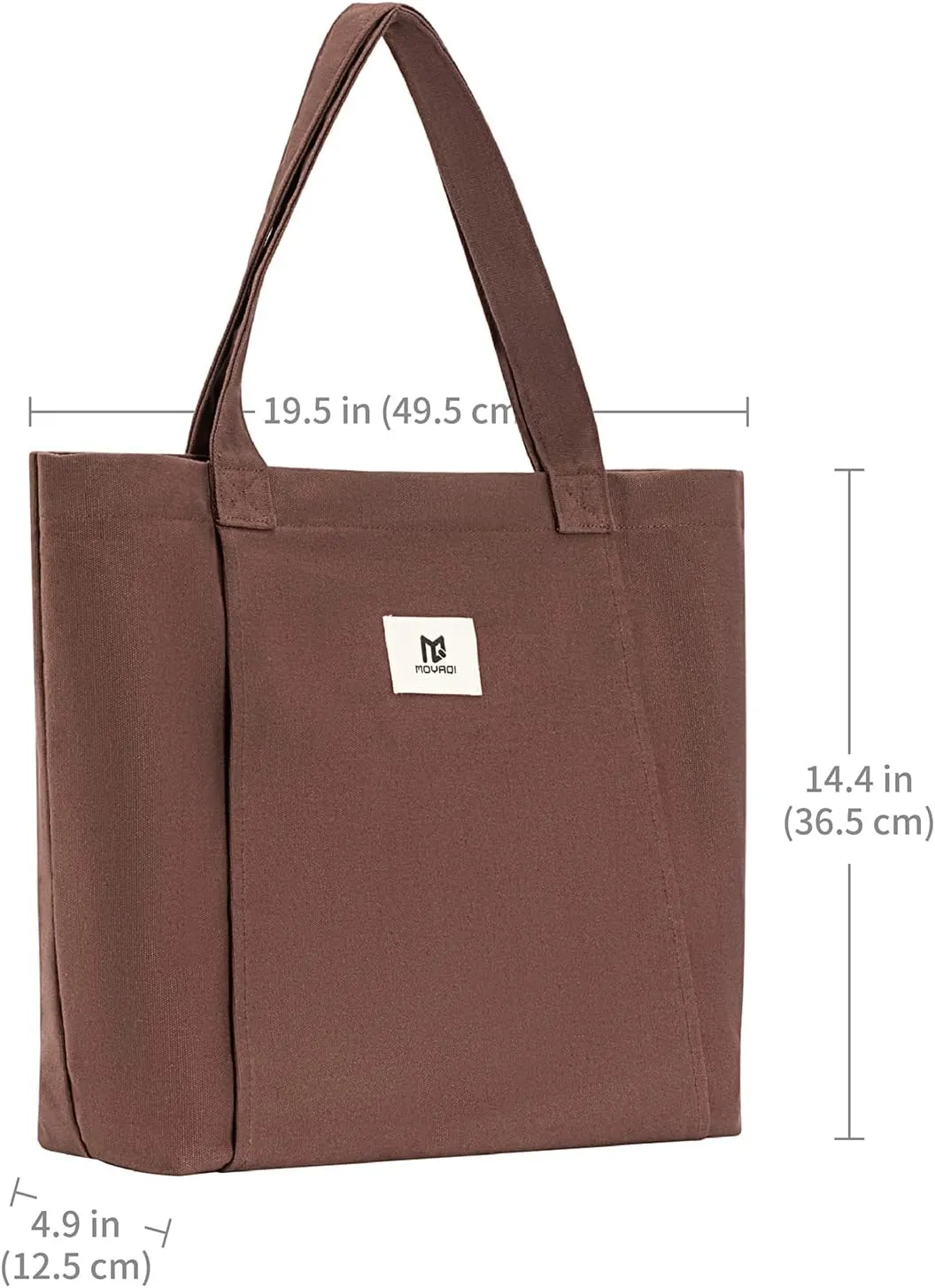 Moyaqi Canvas Tote Bag with Yoga Mat Carrier Pocket Carryall Shoulder Bag for Office, Workout, Pilates, Travel, Beach and Gym