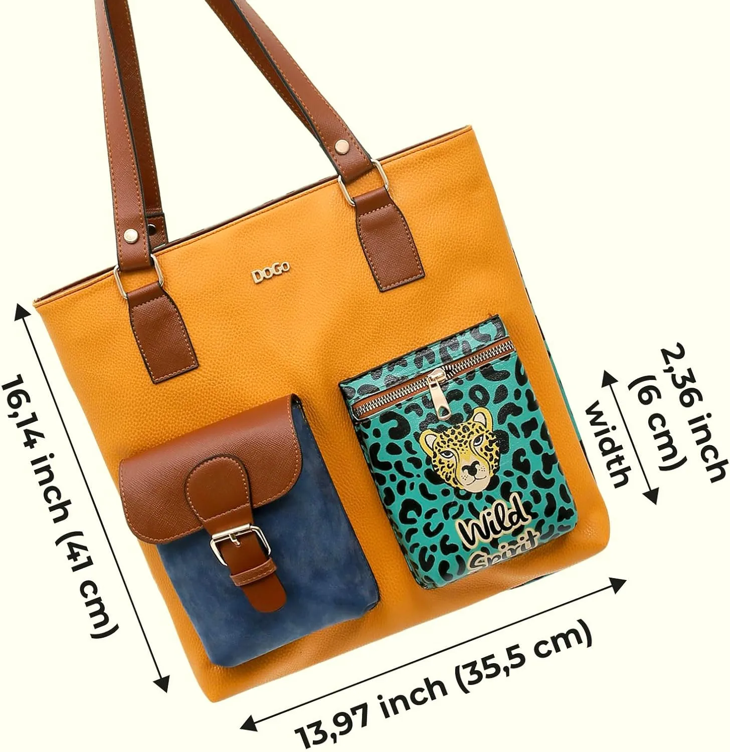 Multi Pocket Shoulder Bags for Women - Vegan Leather and Unique Design Handmade Womens Bags