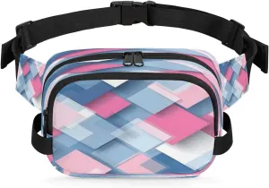 Multicolor Modern Pattern Fanny Packs for Women Men Waterproof Waist Bag with Adjustable Strap Belt Bag for Travel Running Hiking