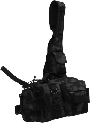 Multifunctional Fly Fishing Bag Waterproof Tackle Storage Crossbody Waist Pack Compact Backpack for Men Outdoor Gear Bag Camouflage Design