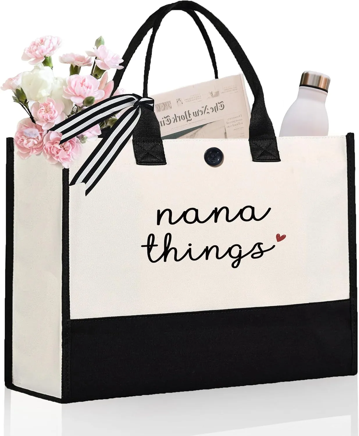 Nana Gifts from Grandkids- Unique Practical Tote Bag- Mothers Day Birthday Gifts for Nana Grandma Grandmother Granny, 17” x 6.7” x 12.5”