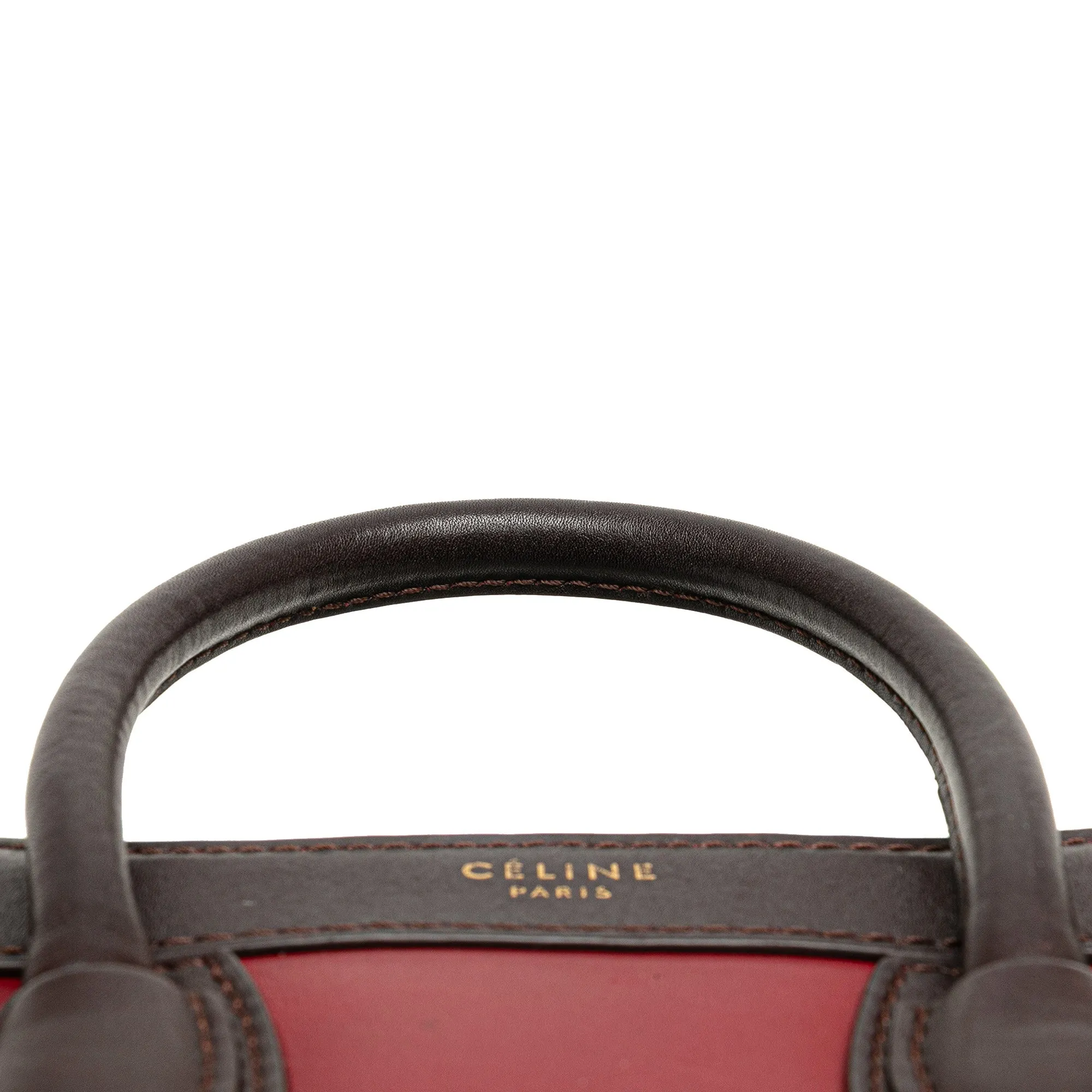 Nano Tricolor Leather Luggage Tote