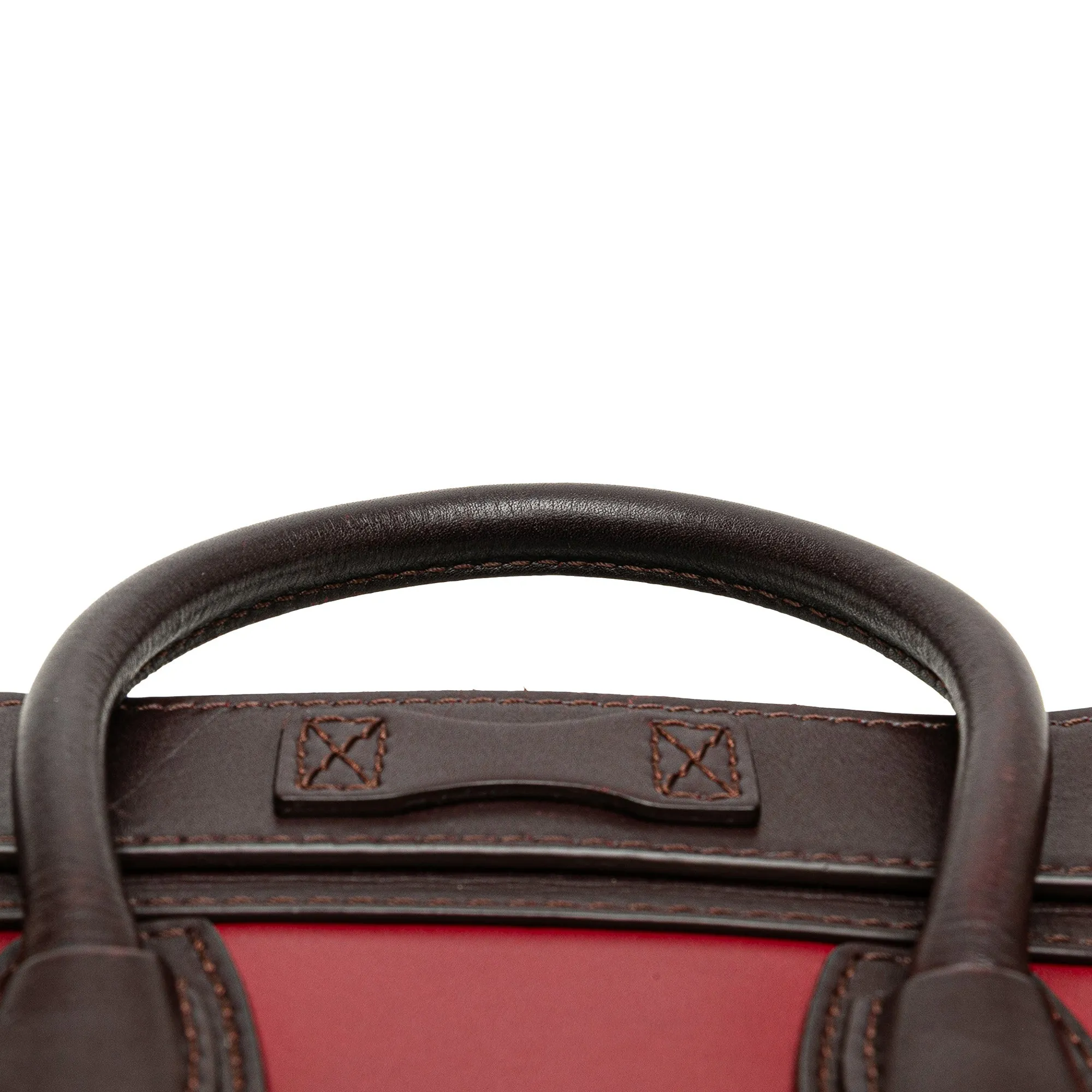 Nano Tricolor Leather Luggage Tote