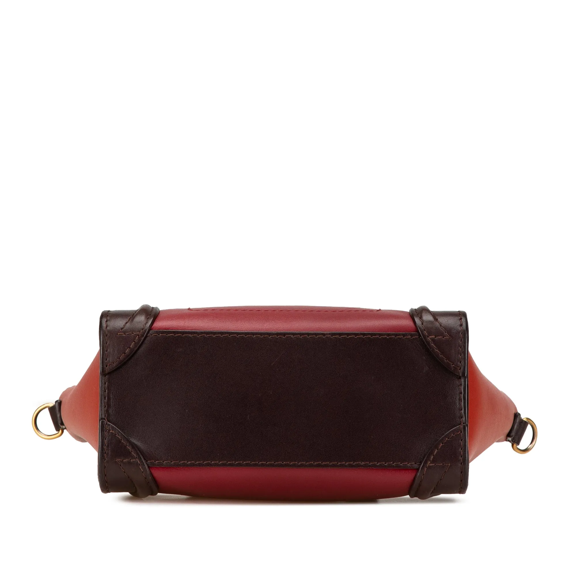 Nano Tricolor Leather Luggage Tote