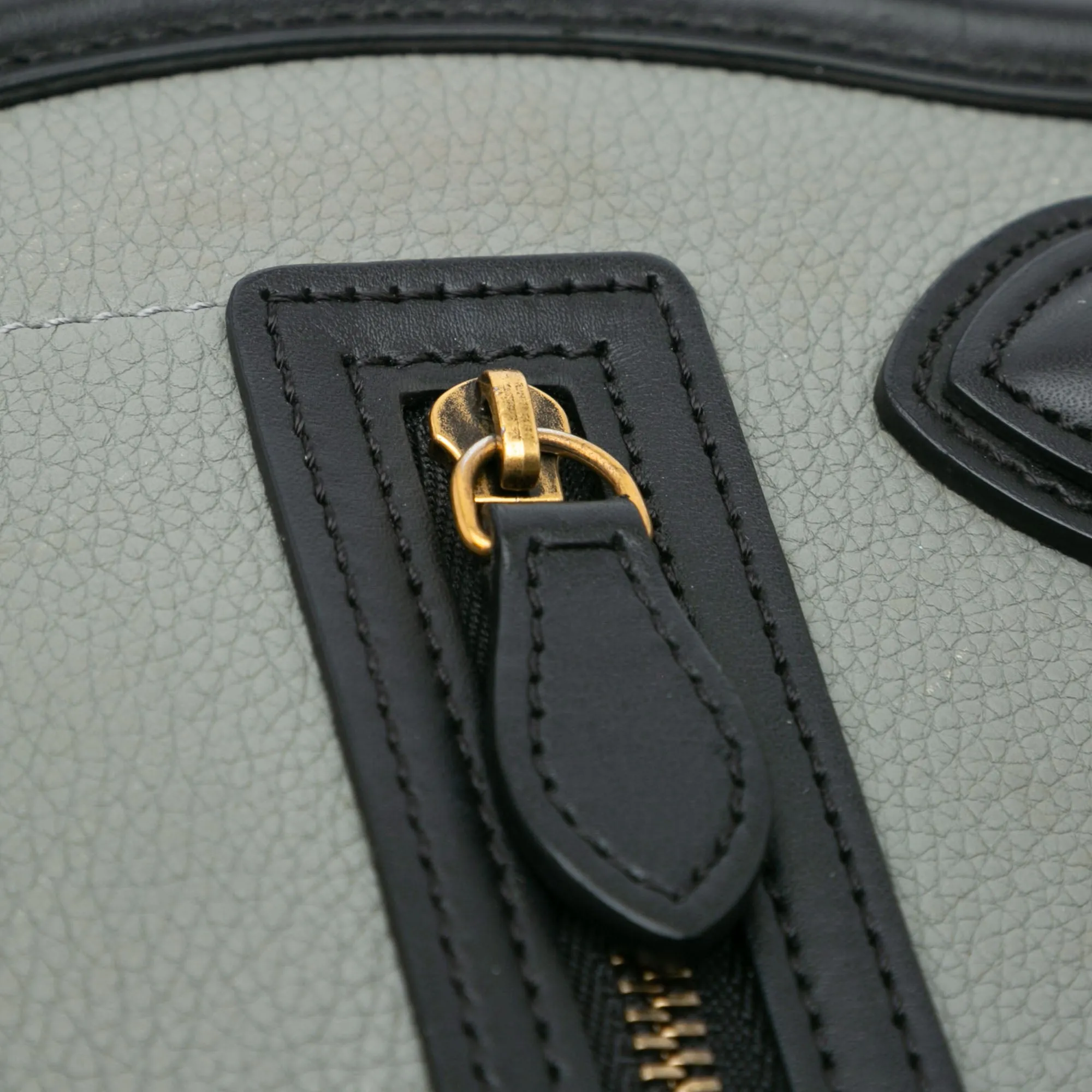 Nano Tricolor Leather Luggage Tote