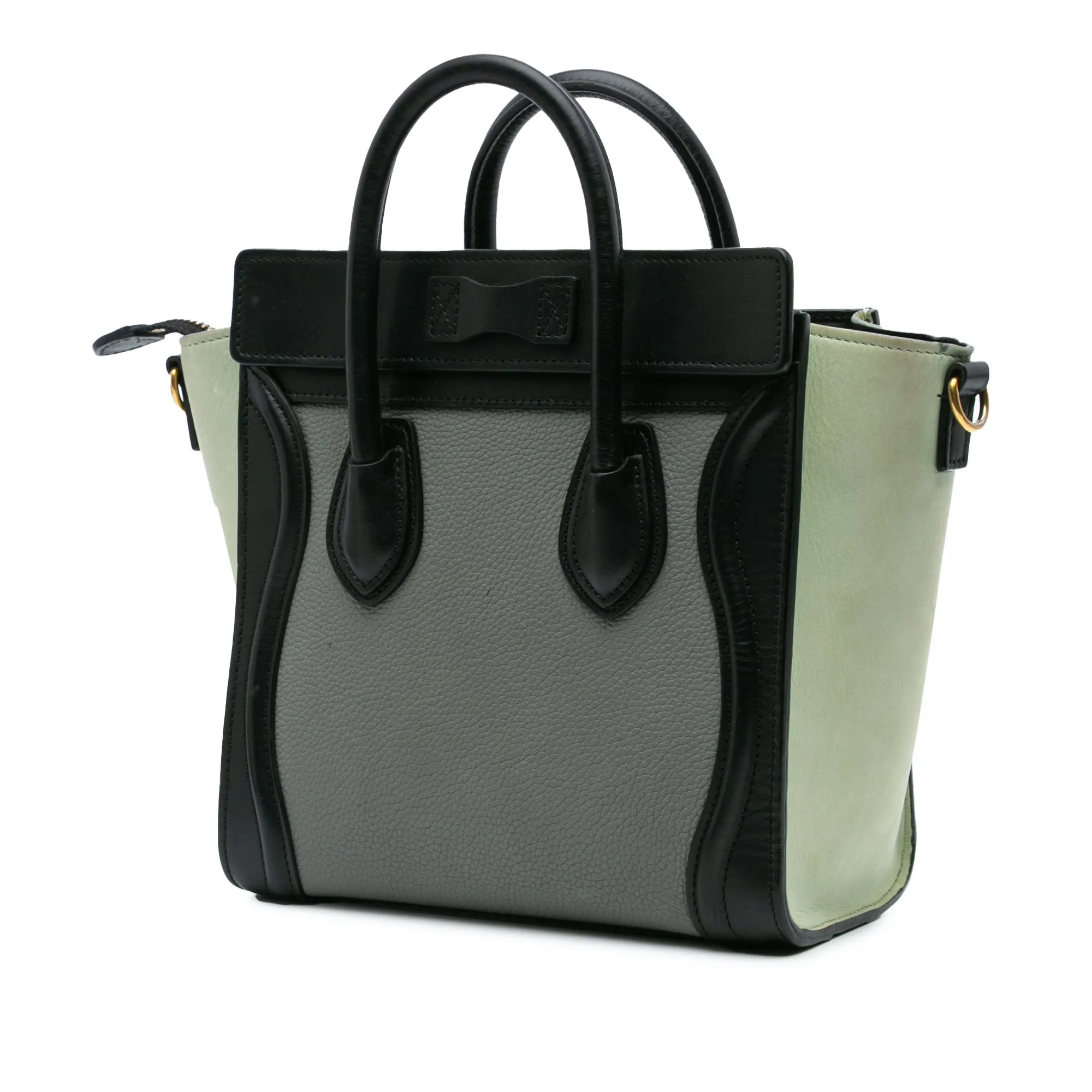 Nano Tricolor Leather Luggage Tote