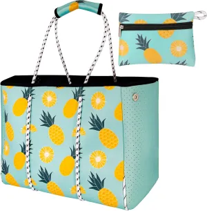 Neoprene Tote Bag Summer Beach Bag Travel Shoulder Bag Waterproof Pool Bag for Women & Men