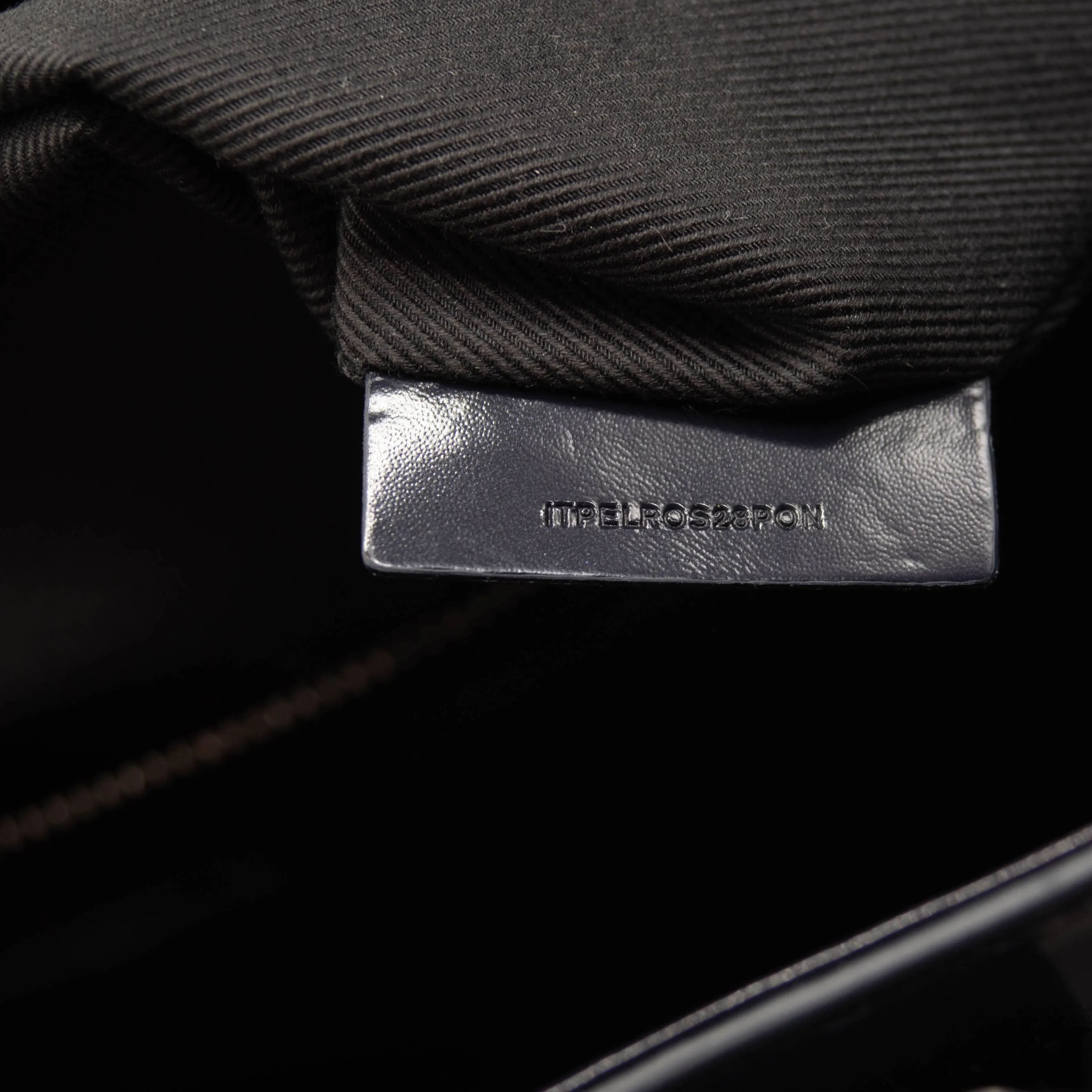 NEW Burberry Denny Embossed Check Leather Tote Blue Patent Dark Charcoal