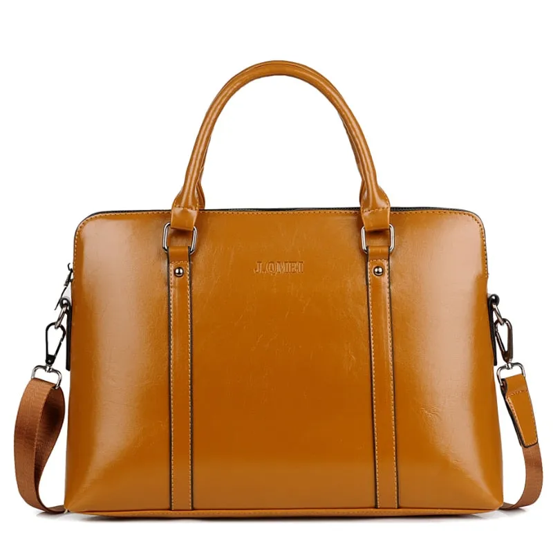 New Fashion Women Laptop Business Briefcase PU Leather Men Handbag 14 15.6 Inches  Women's Notebook Computer Portable Office Bag