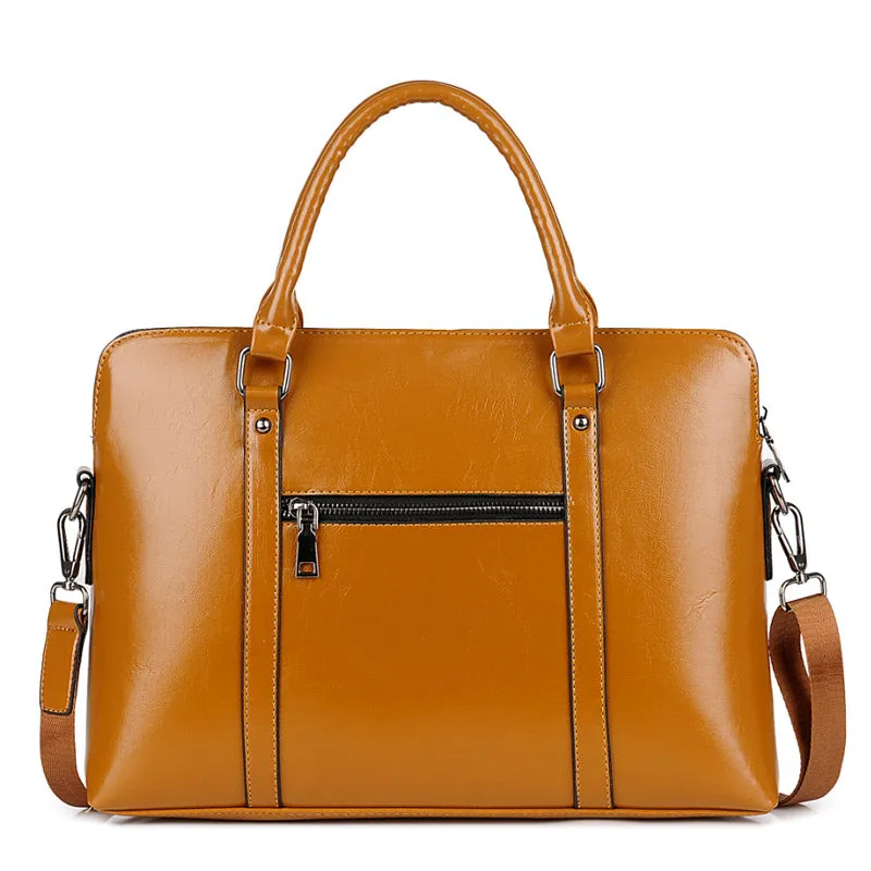 New Fashion Women Laptop Business Briefcase PU Leather Men Handbag 14 15.6 Inches  Women's Notebook Computer Portable Office Bag